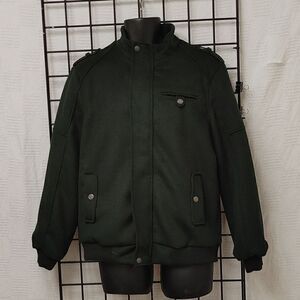 INSOMNIA BY MANZINI SOFT POLY WOOL BOMBER STYLE JACKET.